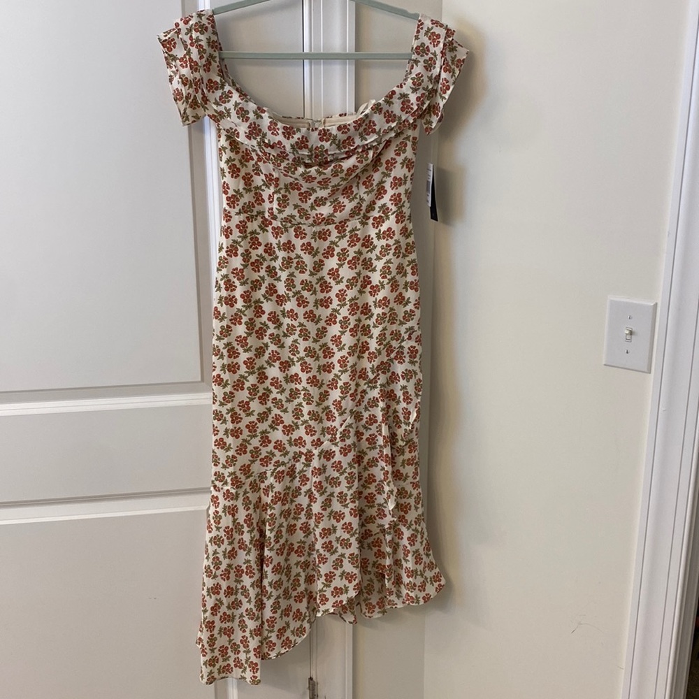 City Triangles floral off shoulder dress